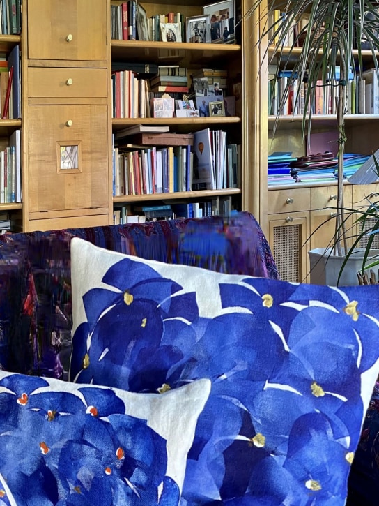 Chiara Grifantini - Coussin Hydrangea Blu