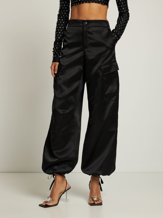 Mach & Mach: Sandales à lacets en cuir et PVC 95 mm