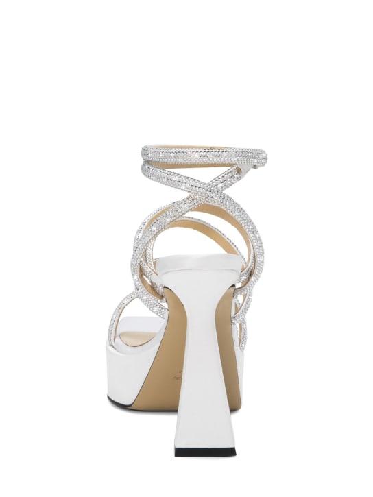 Mach & Mach: Sandali in raso con platform 140mm