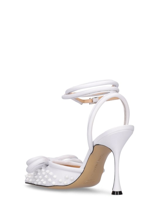 Mach & Mach: 100mm Double bow leather pumps