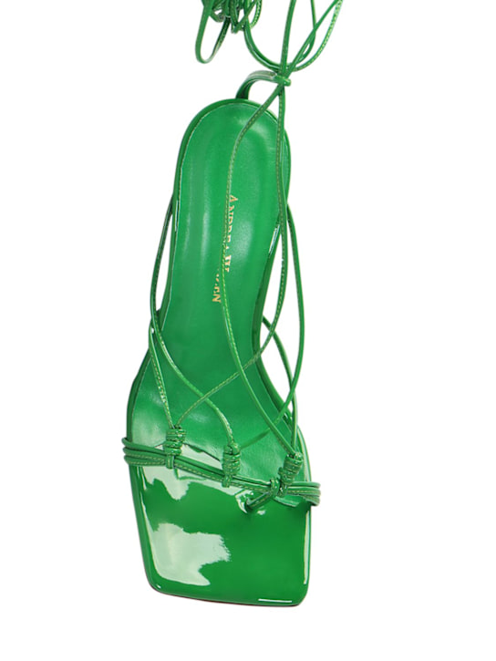 Andrea Wazen: Sandales en cuir verni Mandaloun 105 mm