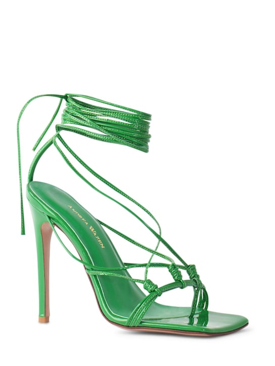 Andrea Wazen: Sandales en cuir verni Mandaloun 105 mm