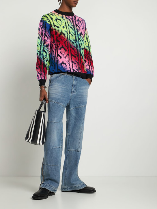 Agr - ZOPFSTRICKSWEATER AUS WOLLSTRICKJACQUARD