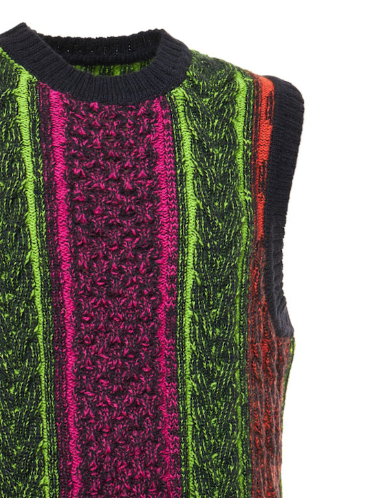 Agr: Pull sans manches en maille de laine jacquard