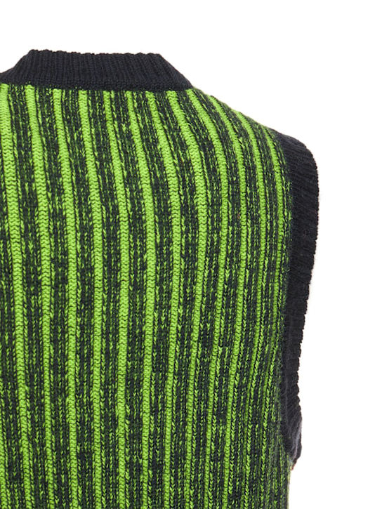 Agr: Pull sans manches en maille de laine jacquard