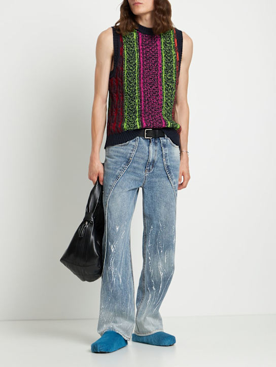 Agr - Strickweste aus Wolljacquard mit Zopfmuster