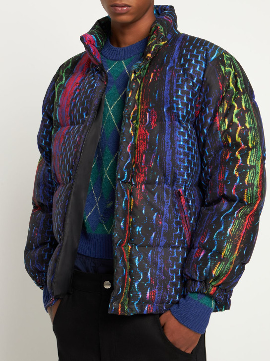 Agr: Snake print nylon down jacket