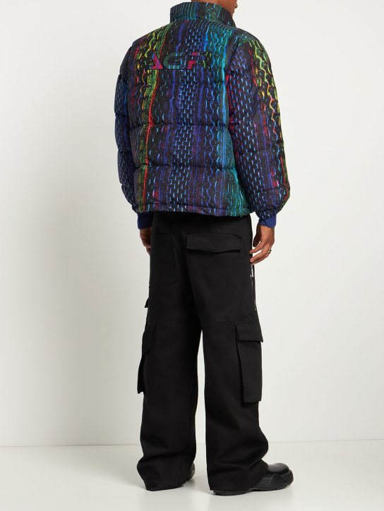 Agr - Snake print nylon down jacket