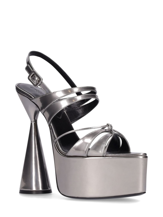 D'accori: Sandales en cuir métallisé Belle 150 mm