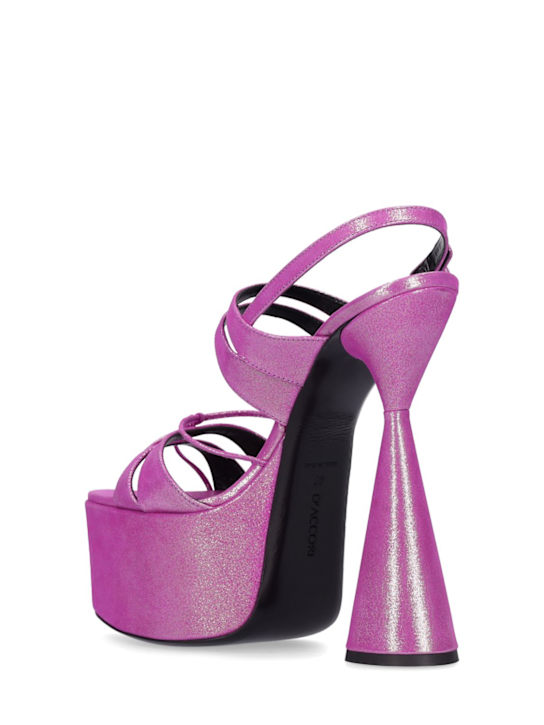 D'accori: Sandali Belle in pelle metallizzata 150mm