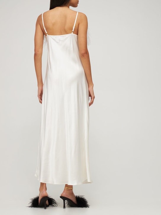 Sleeper: Robe midi en lin et plumes Brigitte