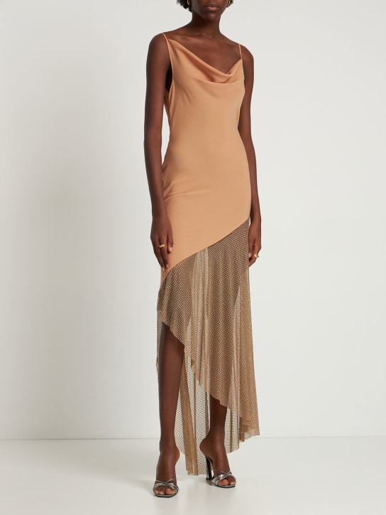 Giuseppe Di Morabito: Vestito midi in crepe de chine stampato