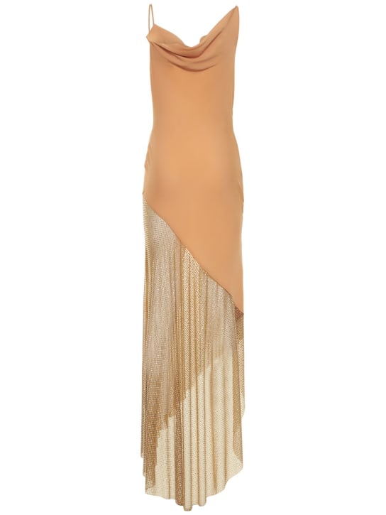 Giuseppe Di Morabito: Vestito midi in crepe de chine stampato