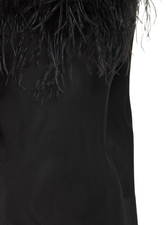 Giuseppe Di Morabito: Vestido corto de viscosacon plumas