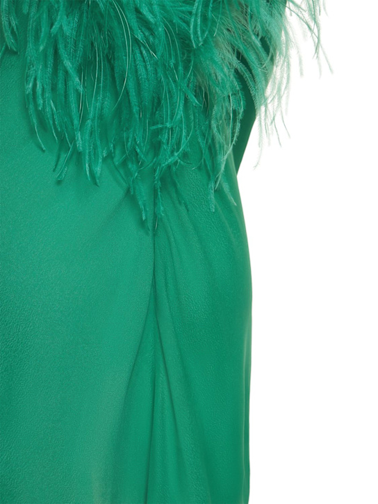 Giuseppe Di Morabito: Vestido corto de viscosacon plumas