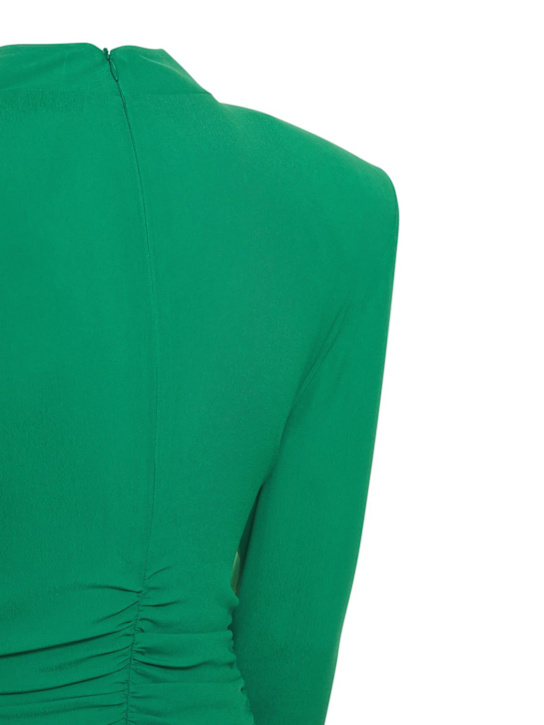 Giuseppe Di Morabito: Robe midi en viscose avec plumes