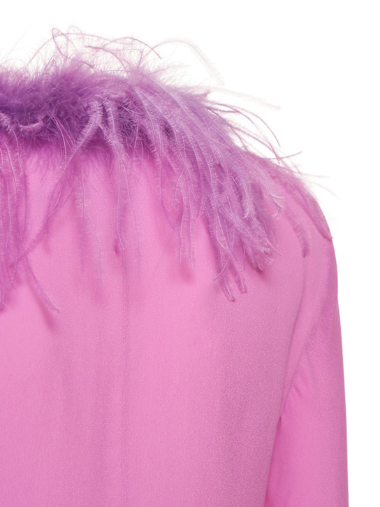 Giuseppe Di Morabito: Top in viscosa con piume