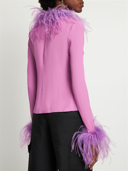 Giuseppe Di Morabito: Top in viscosa con piume