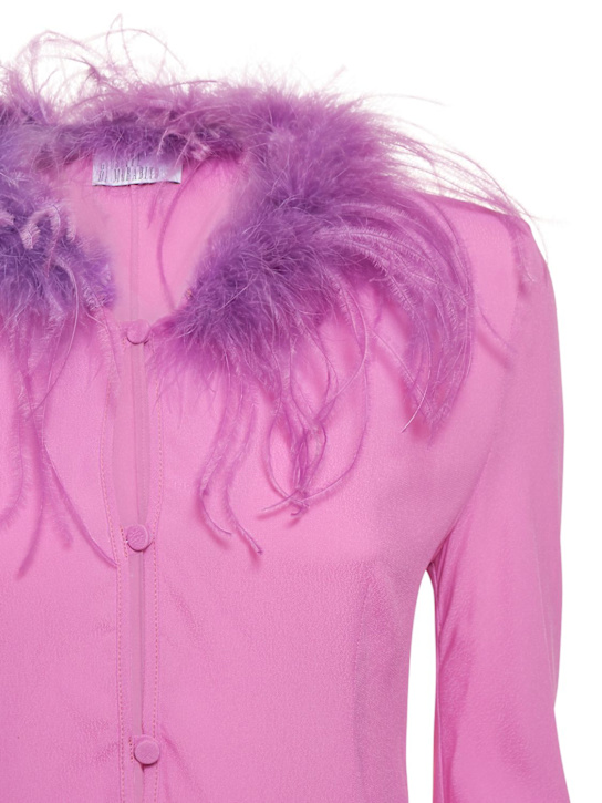 Giuseppe Di Morabito: Top in viscosa con piume