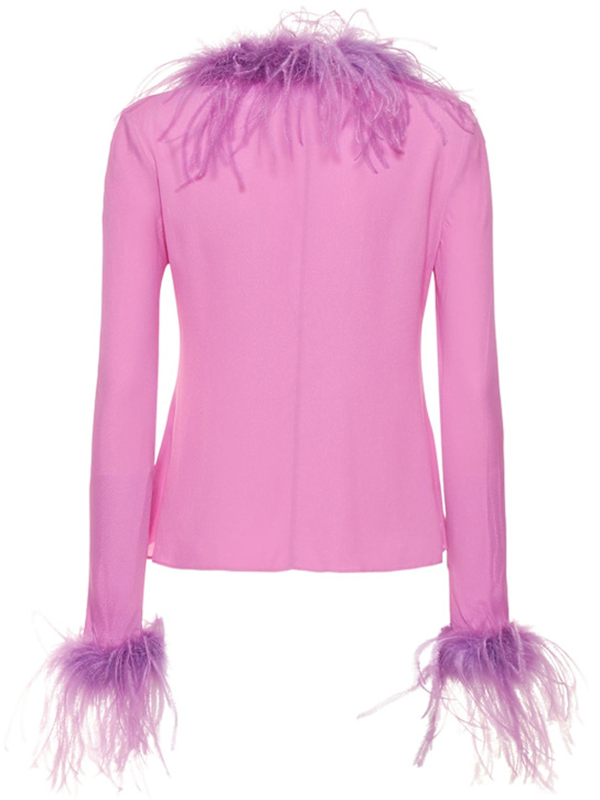 Giuseppe Di Morabito: Top in viscosa con piume