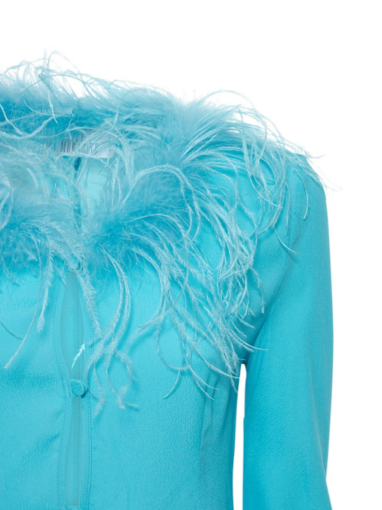 Giuseppe Di Morabito: Top in viscosa con piume