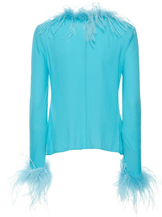 Giuseppe Di Morabito: Top in viscosa con piume