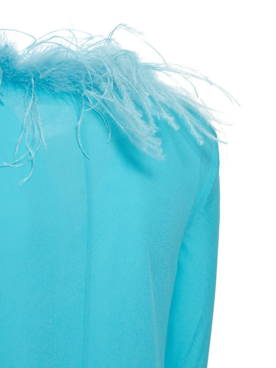 Giuseppe Di Morabito: Top in viscosa con piume