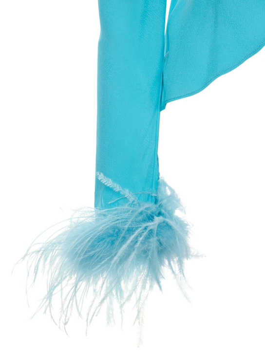 Giuseppe Di Morabito: Top in viscosa con piume