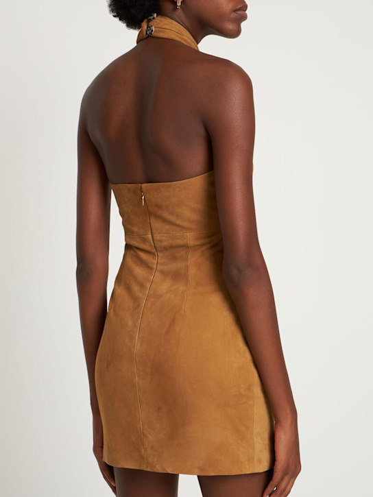 Giuseppe Di Morabito: Vestido corto de ante con cuello halter