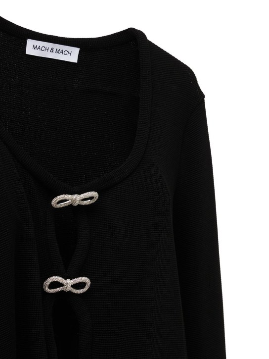 Mach & Mach: Veste en viscose mélangée avec nœuds en cristaux