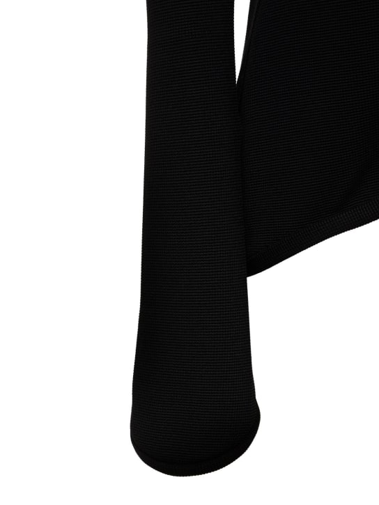 Mach & Mach: Veste en viscose mélangée avec nœuds en cristaux