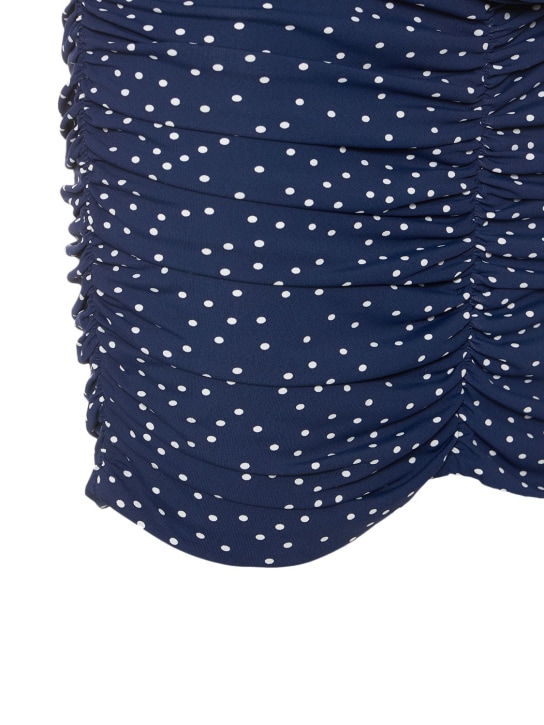 Magda Butrym: Draped dotted mini skirt w/ flower