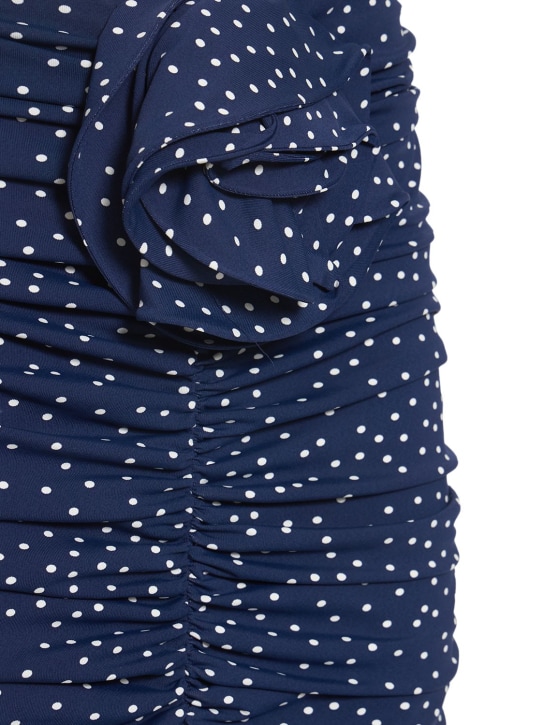 Magda Butrym: Draped dotted mini skirt w/ flower
