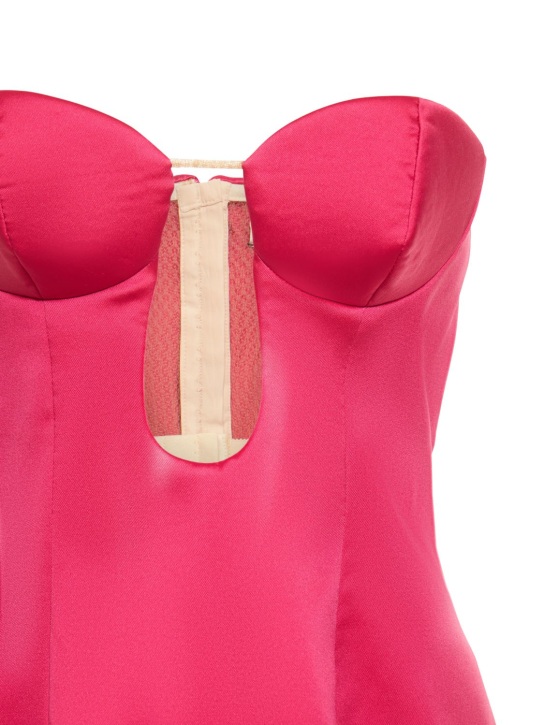 Magda Butrym: Robe bustier courte en satin