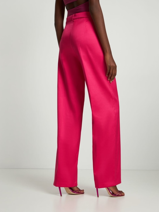 Magda Butrym: Pantalon ample en satin taille haute