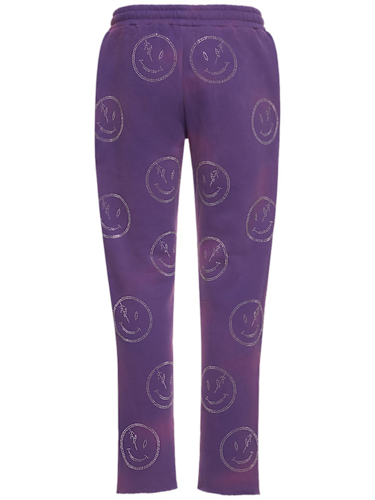 Retrovert: All over rhinestone smiley sweatpants