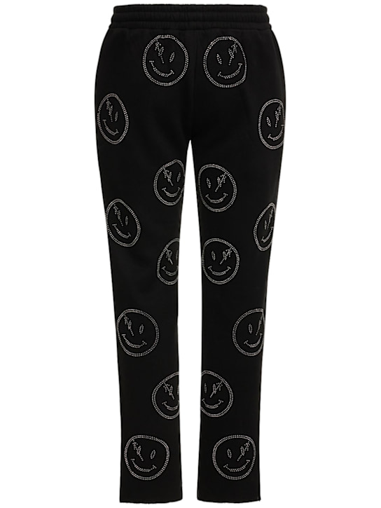 Retrovert: Trainingshose mit Strass-Smileys