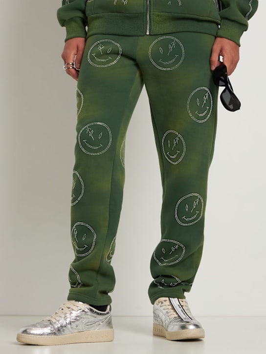 Retrovert: All over rhinestone smiley sweatpants