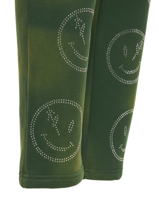 Retrovert: All over rhinestone smiley sweatpants