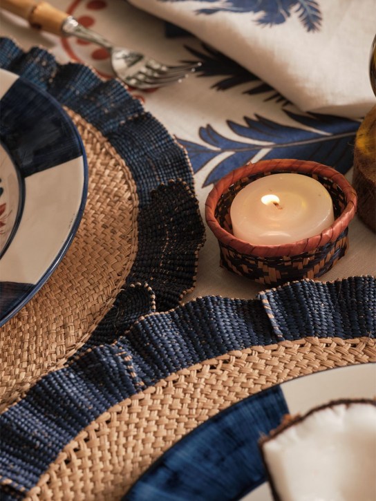 Johanna Ortiz - Lot de 2 sets de table bleu marine Orpua
