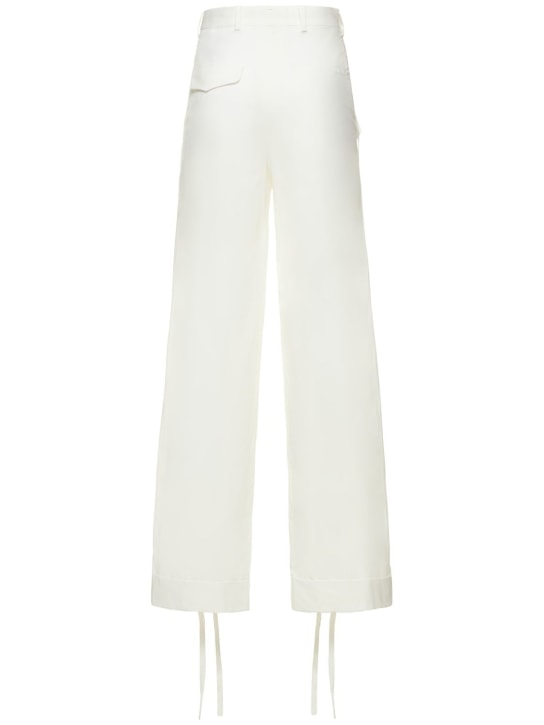 Ann Demeulemeester: Pantaloni larghi Anneke in cotone cerato