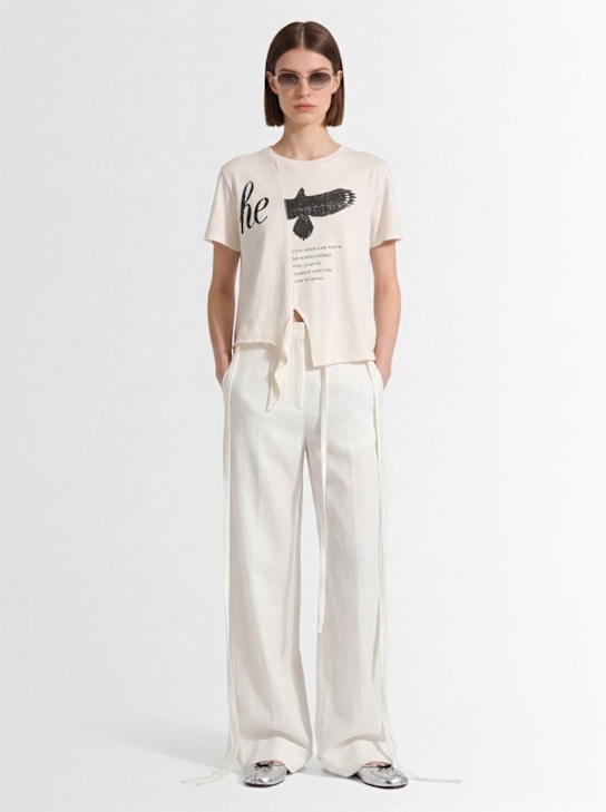 Ann Demeulemeester - Gewachste Baumwollhosen „Anneke“