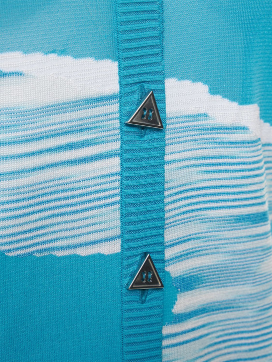 Missoni: Space dyed intarsia knit cardigan