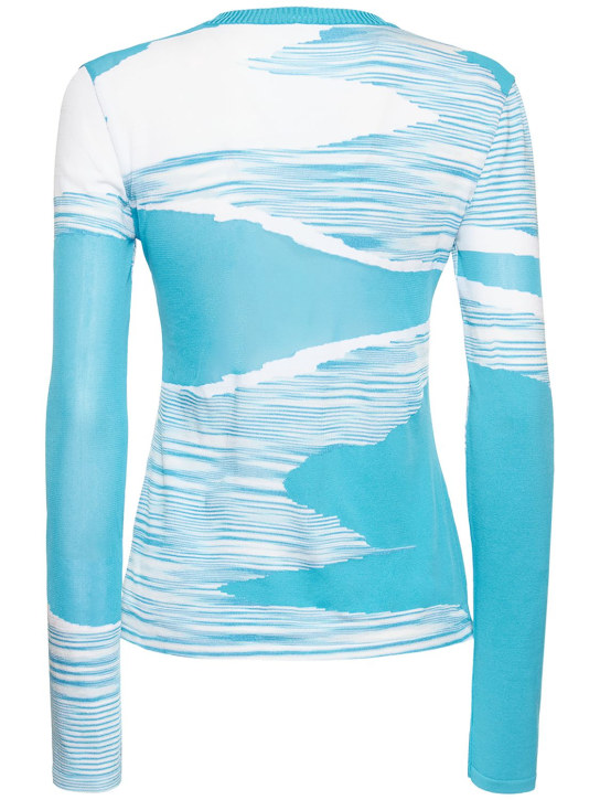 Missoni: Space dyed intarsia knit cardigan