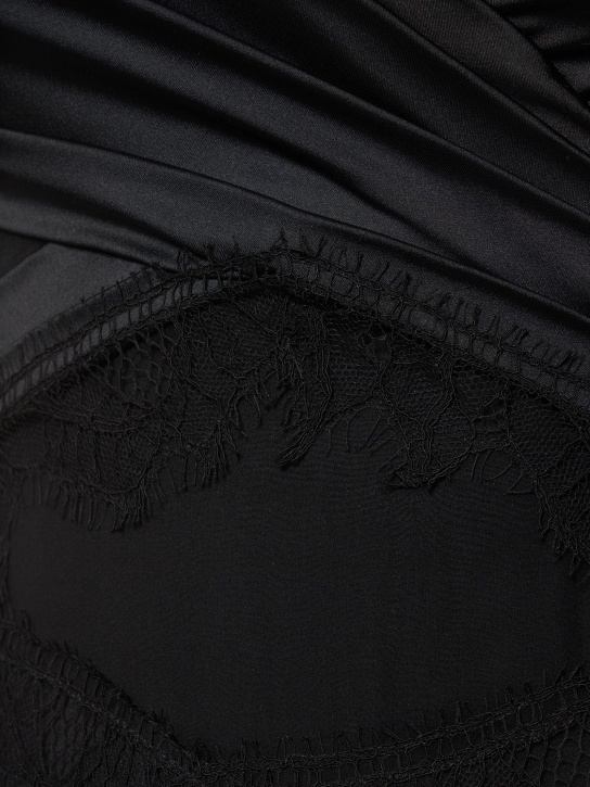 Zuhair Murad: LANGES SPITZEN- UND SATINKLEID