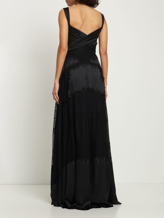 Zuhair Murad: LANGES SPITZEN- UND SATINKLEID