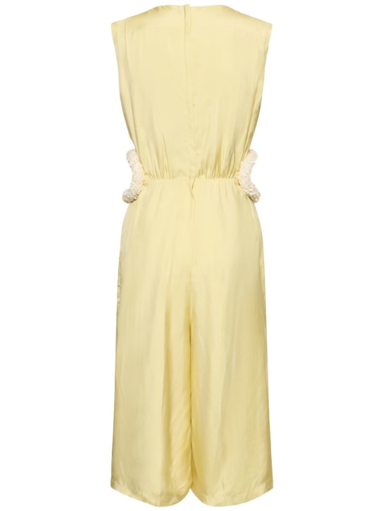 Jil Sander: Combinaison en satin de viscose fluide