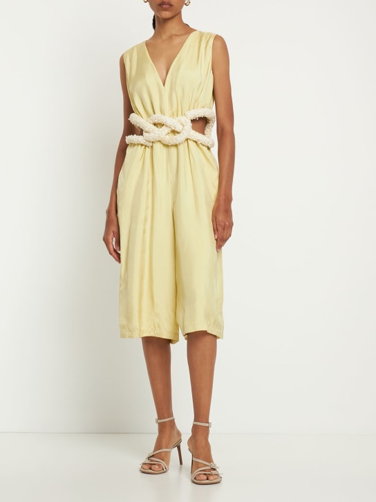 Jil Sander - Combinaison en satin de viscose fluide