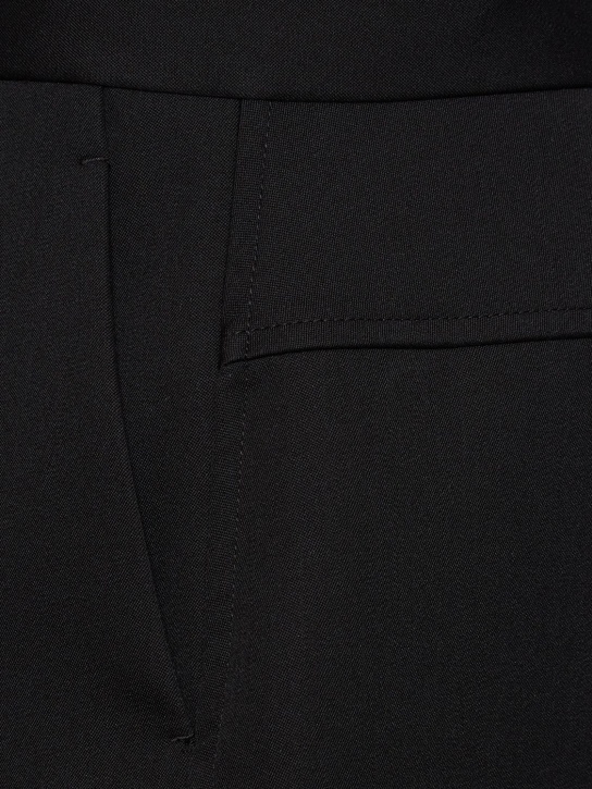 Jil Sander: Bermuda en sergé de laine et satin