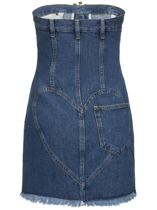 Area - Robe courte sans bretelles en denim